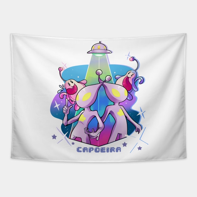 Bust a groove - Capoeira Tapestry by Yukipyro