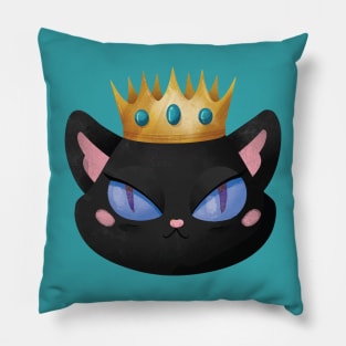 Black cat crown Pillow