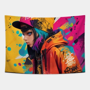 Expressive Streets - Wear the Stories of Urban Art Tapestry