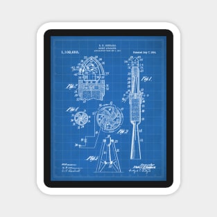 Rocket Ship Patent - Nasa Rocketship Art - Blueprint Magnet