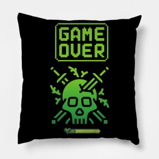 Game over green retro oldschool Pillow