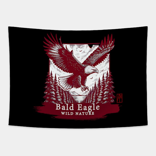 Bald Eagle - WILD NATURE - BALD EAGLE -13 Tapestry by ArtProjectShop