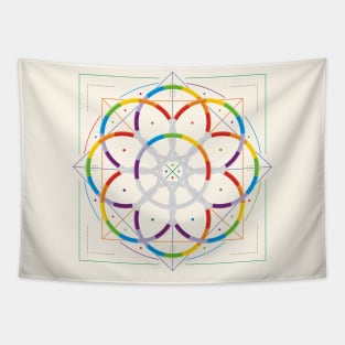 Kaleidoscope Rainbow Tapestry