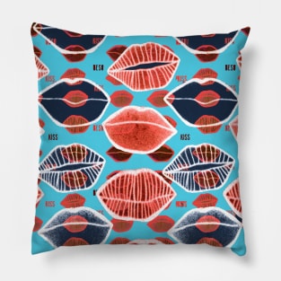 Blue Kiss Pillow