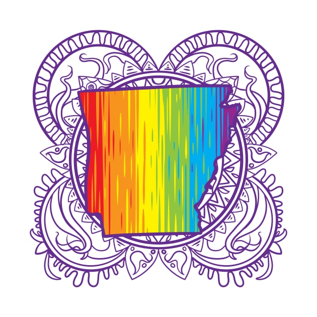 Arkansas Mandala Pride by Manfish Inc.