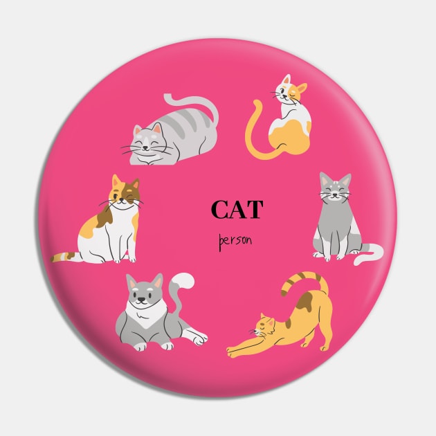 CAT person - cat lover Pin by AestheticLine