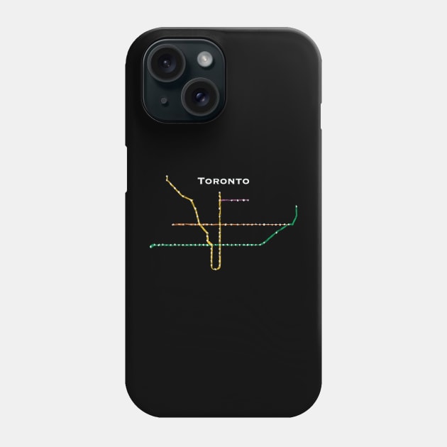 Toronto TTC Supbeat Map Phone Case by 3ric-