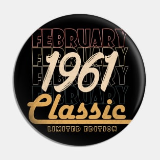 february 1961 birthday Pin