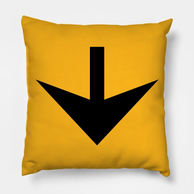 Yamato Black on Yellow Pillow by GloopTrekker