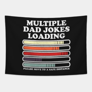 Dad Joke Loading Funny Multiple Warning Tapestry
