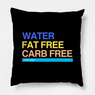 Water Fat Free Carb Free Hydro Homies Colored Pillow