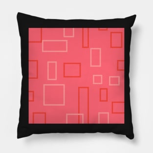 Abstract Geometrical Shapes on Coral Pillow