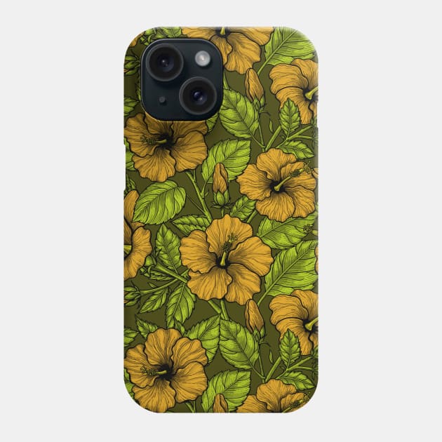 Yellow hibiscus Phone Case by katerinamk