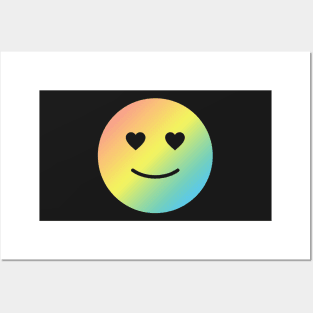 Rainbow Retro Smiley Face Flower Poster for Sale by HumanNation