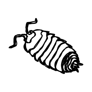 pill bug roly poly line drawing T-Shirt