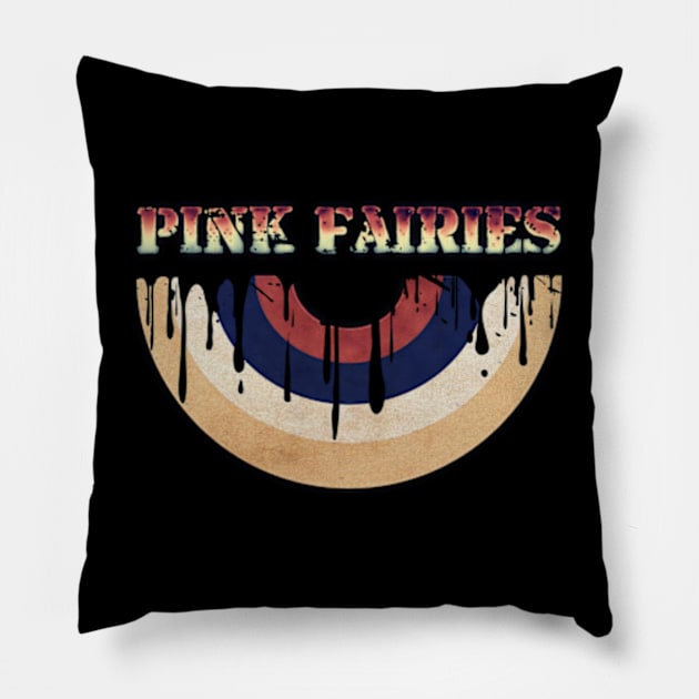 Melted Vinyl  - Pink Fairies Pillow by FUTURE SUSAN