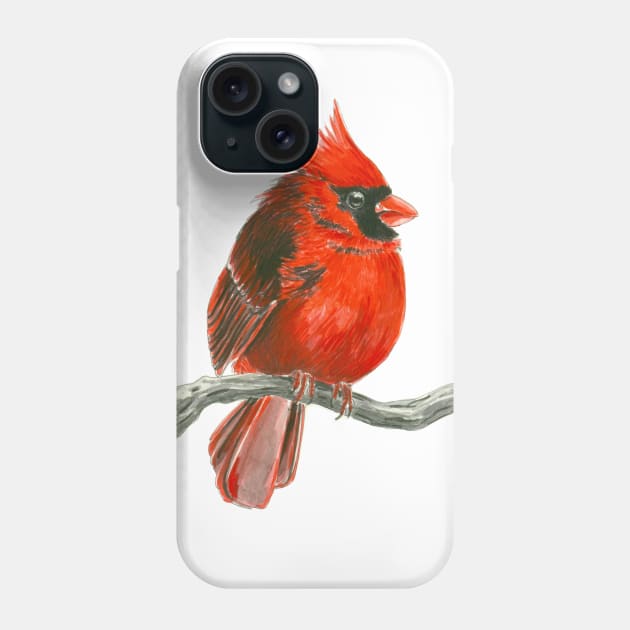 Cardinal bird Phone Case by katerinamk