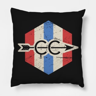 Vintage Patriotic Cross Country Icon Pillow