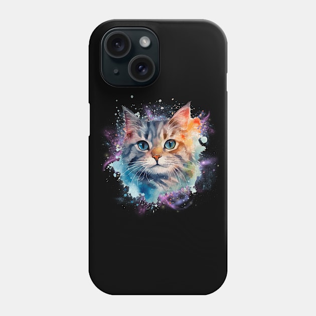 Galaxy Cat Phone Case by P.E. Fireisland