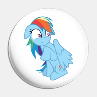 Scared Rainbow Dash Pin