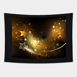 Abstract Background with Golden Stars Tapestry