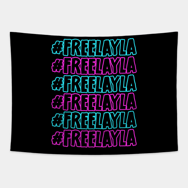 #freelayla Mallorca Party Schlager Free Layla Tapestry by jodotodesign