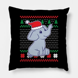 Ugly Christmas Sweaters Baby Elephant Pillow