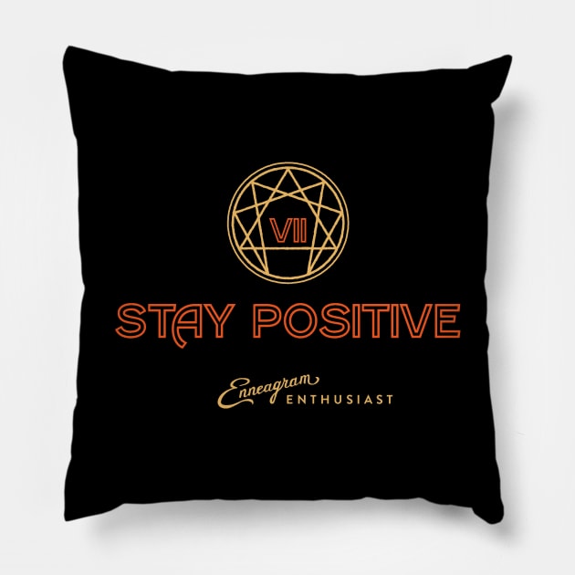 Enneagram 7 Typography Pillow by calebfaires