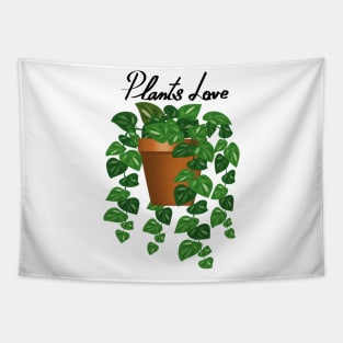 Plants Love - Marble Pothos Tapestry