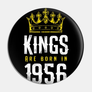 kings are born 1956 birthday quote crown king birthday party gift Pin