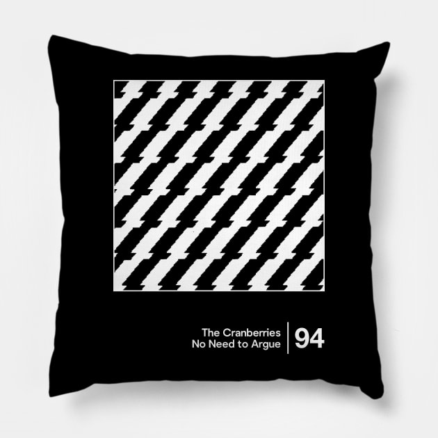 No Need To Argue - Minimalist Graphic Design Pillow by saudade