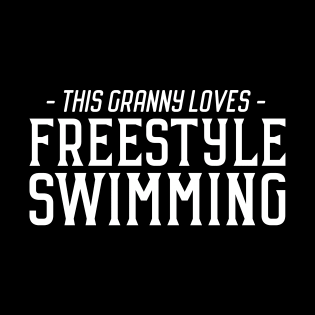 Freestyle Swimmer Granny Design by BlueTodyArt