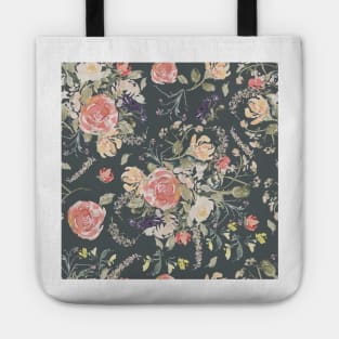 Vintage Boho Florals - Dark -  Avery Collection Tote