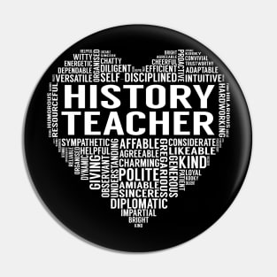 History Teacher Heart Pin