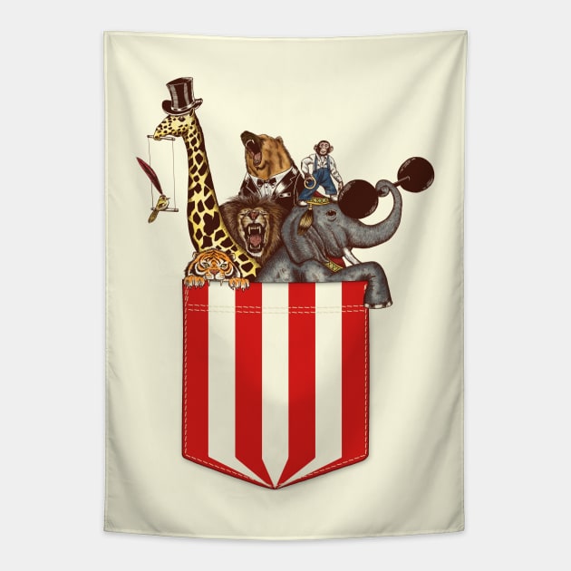 The incredible pocket circus Tapestry by Sachpica