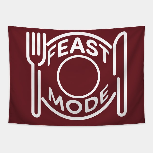 Feast Mode - White Tapestry by skauff