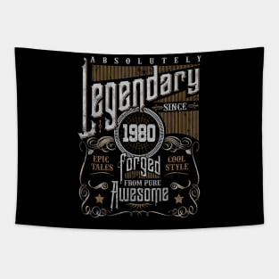 Legendary Since 1980 Cool Birthday Gift Retro Vintage Tapestry