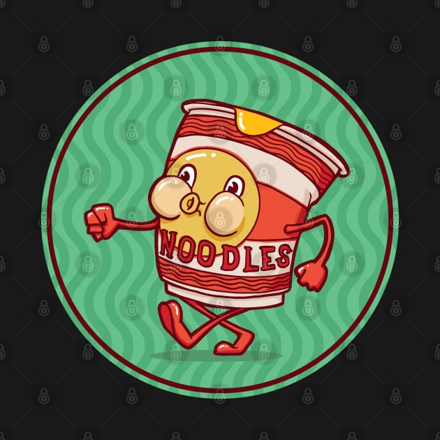 Cup Of Noodles Vintage Ramen Mascot by Huhnerdieb Apparel