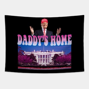 Daddy's Home Real Donald Pink Preppy Edgy Good Man Trump Tapestry