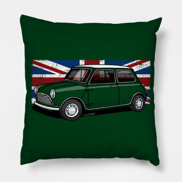 Classic british small car Pillow by jaagdesign