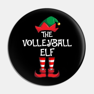 Volleyball Elf Matching Family Christmas Sporty Pin