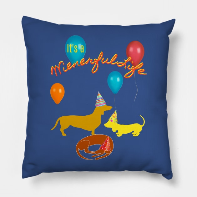 It's a Weinerful Life Pillow by AtkissonDesign