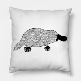 Platypus Ink Art - on light colors Pillow