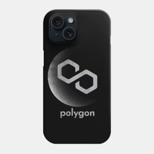 Vintage Polygon Matic Coin To The Moon Crypto Token Cryptocurrency Blockchain Wallet Birthday Gift For Men Women Kids Phone Case