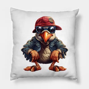 Cartoon Thanksgiving Turkey #1 Pillow