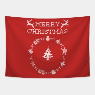 Fuck Trump Merry Christmas Ugly Sweater Tapestry