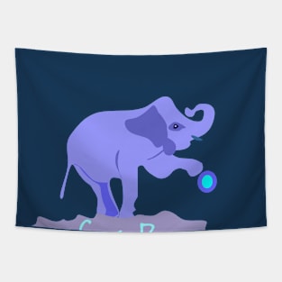 Cut Baby Elephantine Tapestry