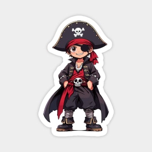 Cute Cartoon Pirate Boy Happy Magnet