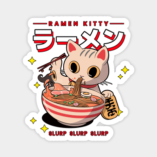 Ramen Noodles Kitty Magnet