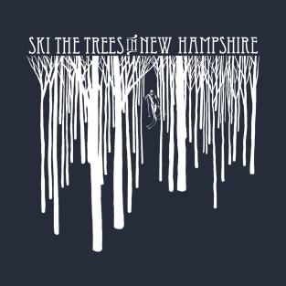 Ski the Trees in New Hampshire silhouette T-Shirt